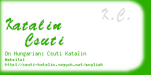 katalin csuti business card